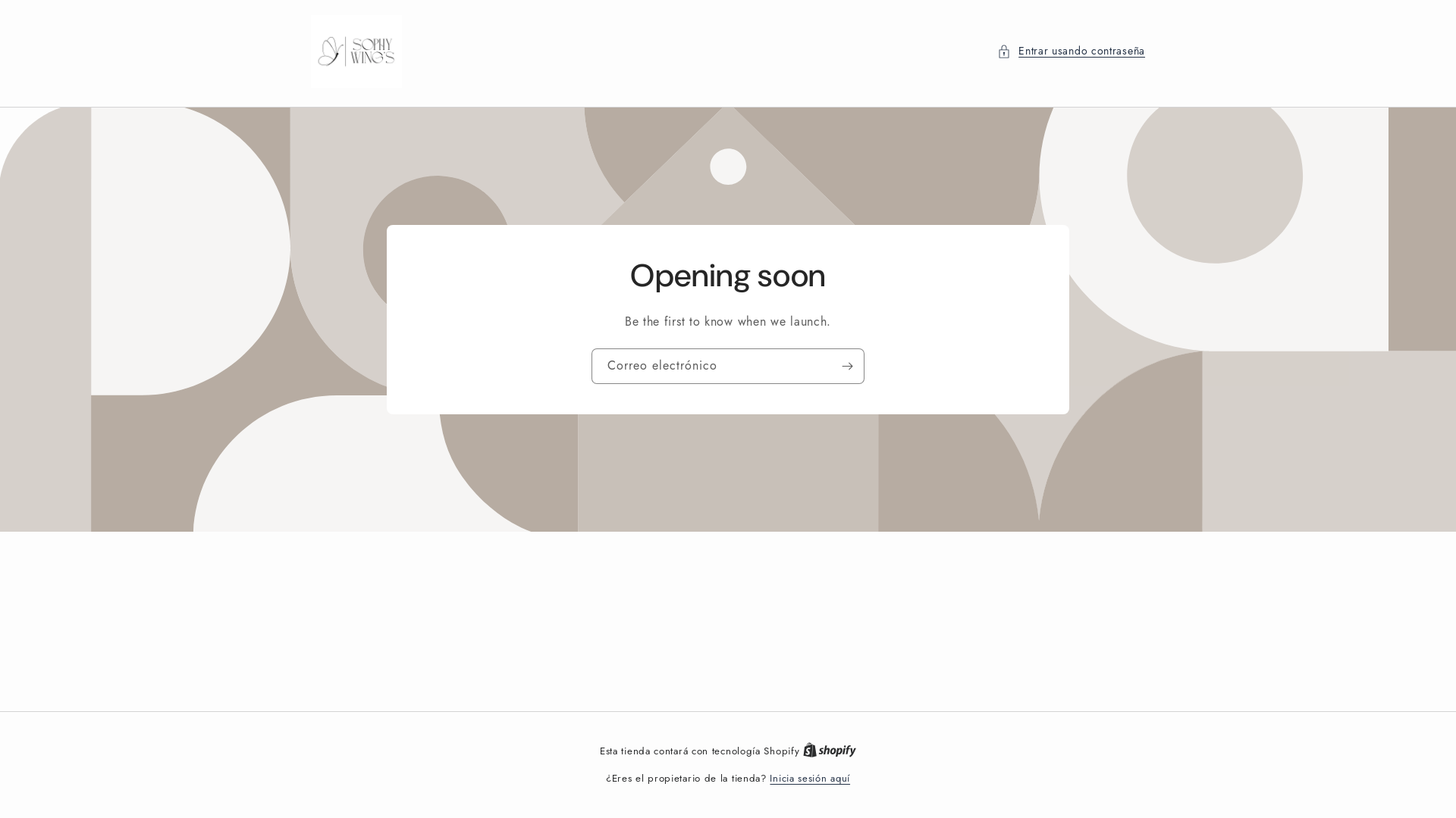 website screenshot of https://sophywings.es/