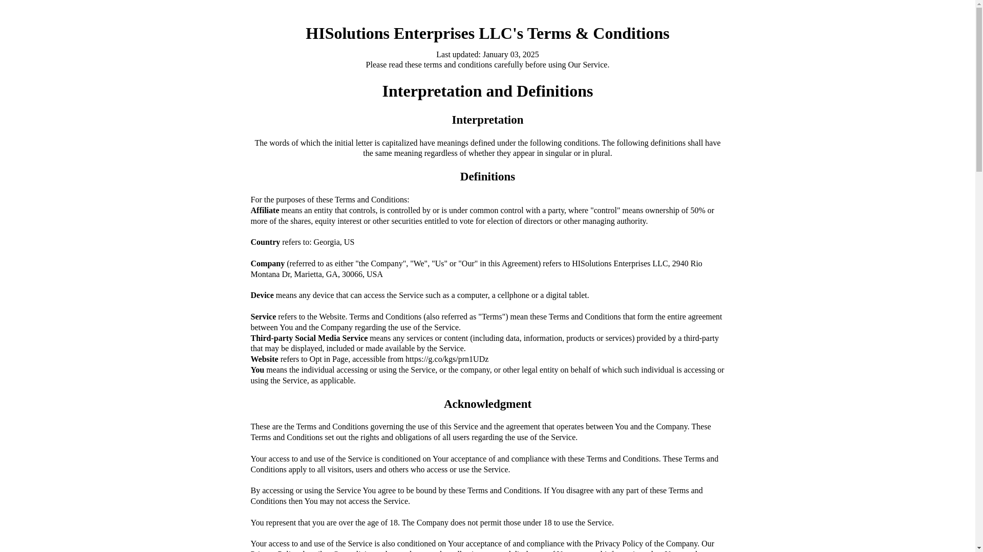 website screenshot of https://hisolutionsenterprises.uk/