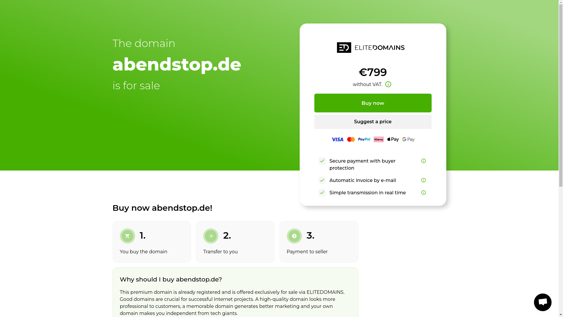 website screenshot of https://abendstop.de/