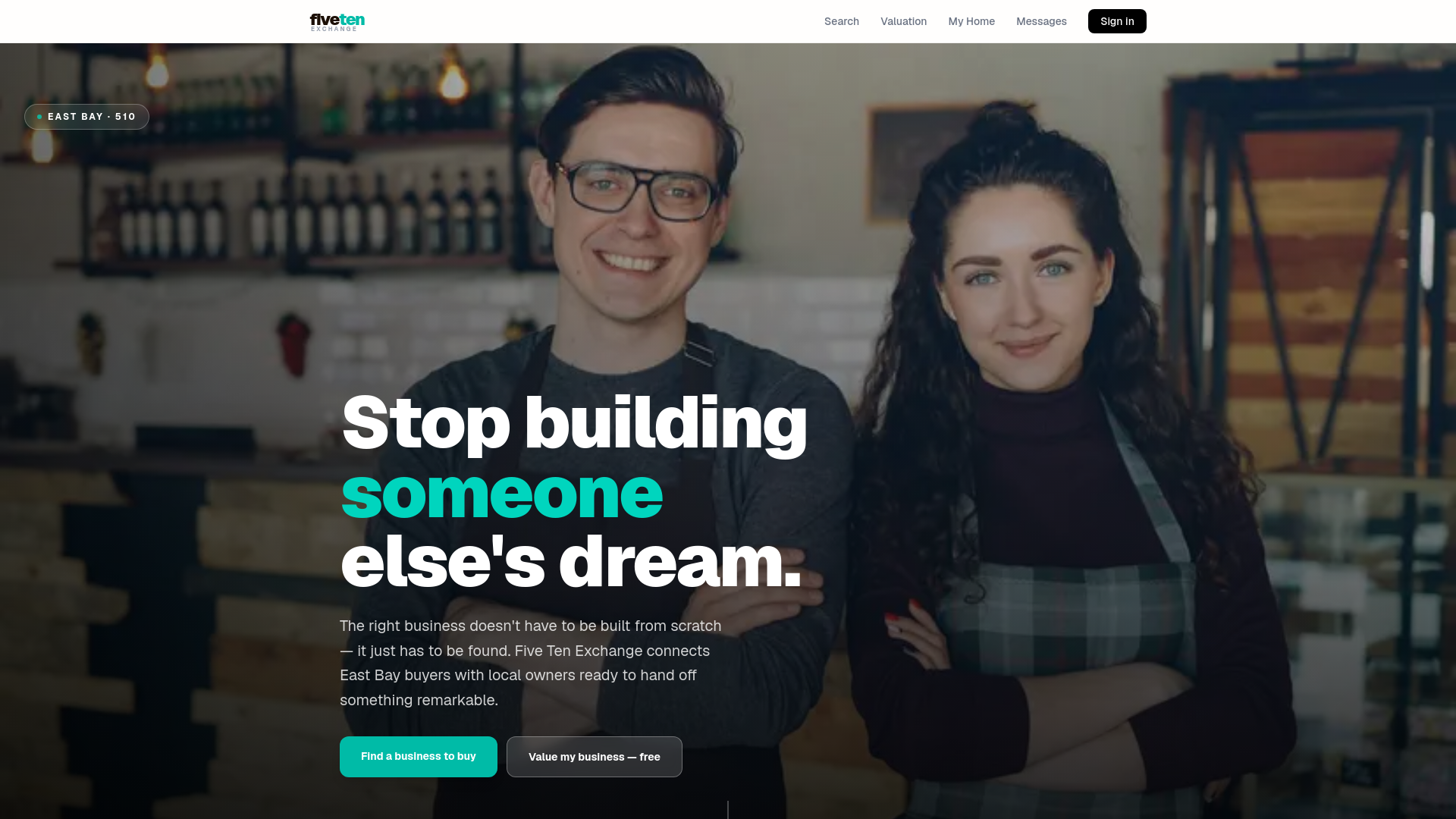website screenshot of https://fivetenexchange.com/