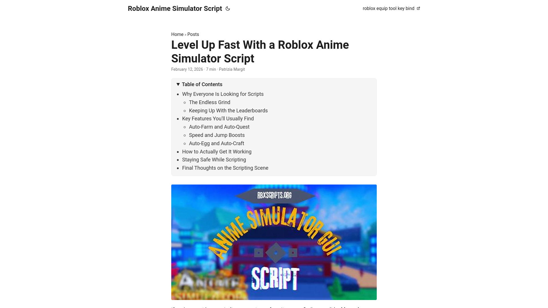 website screenshot of https://roblox-anime-simulator-script.pages.dev/
