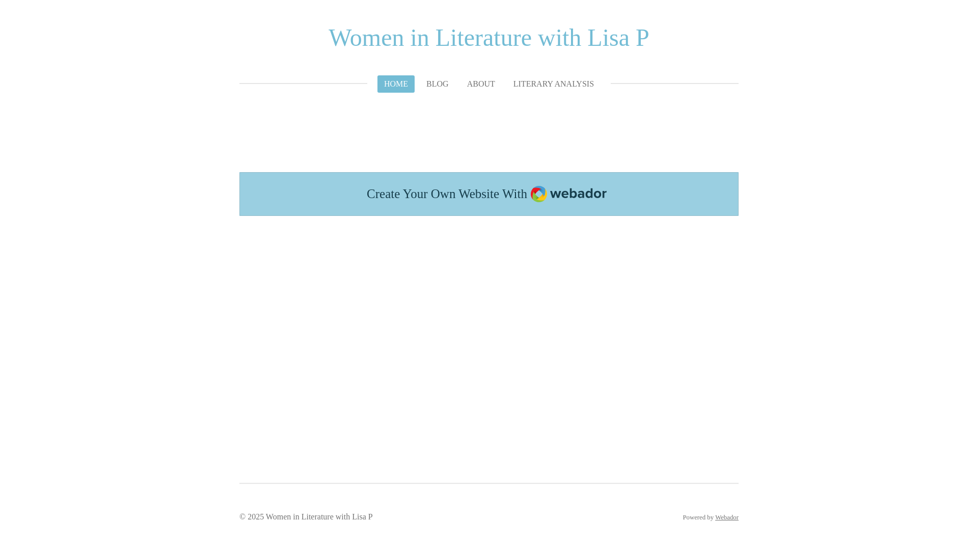 website screenshot of https://womeninliteraturewithlisap.com/
