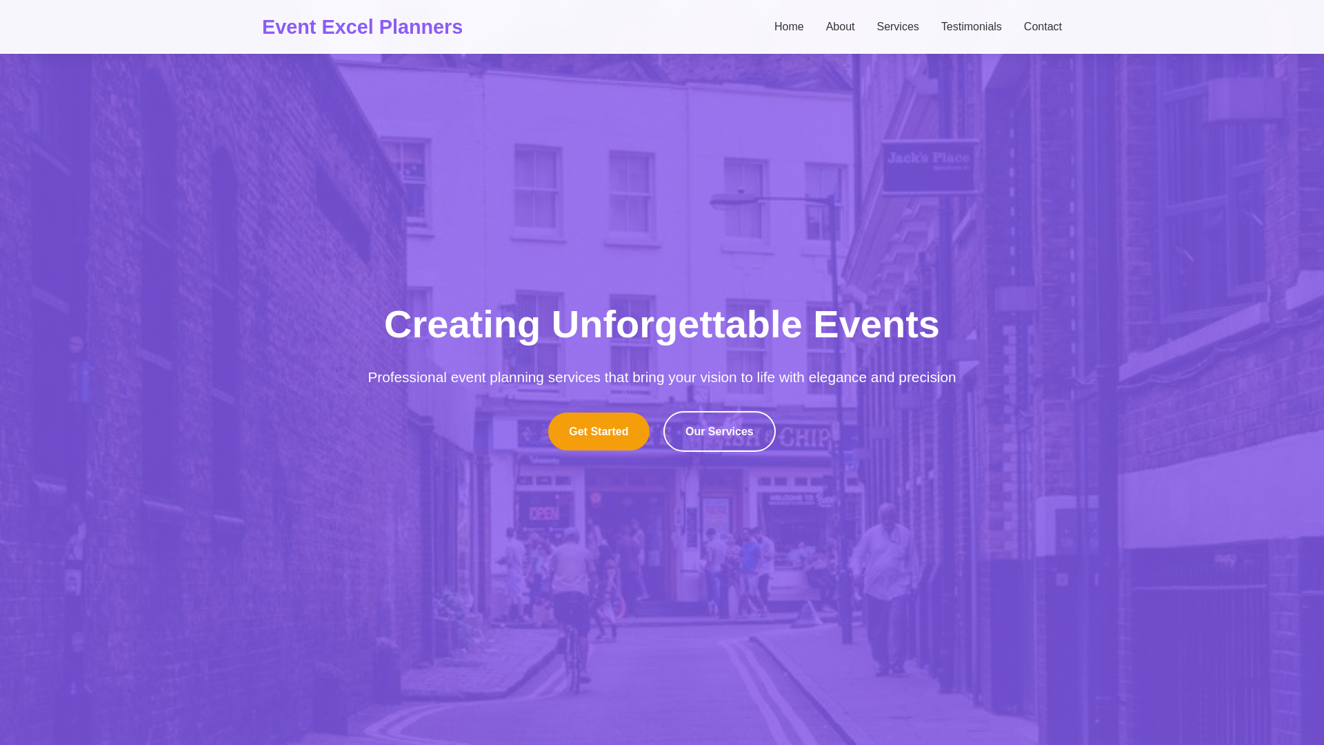 website screenshot of https://eventexcelplanners.xyz/