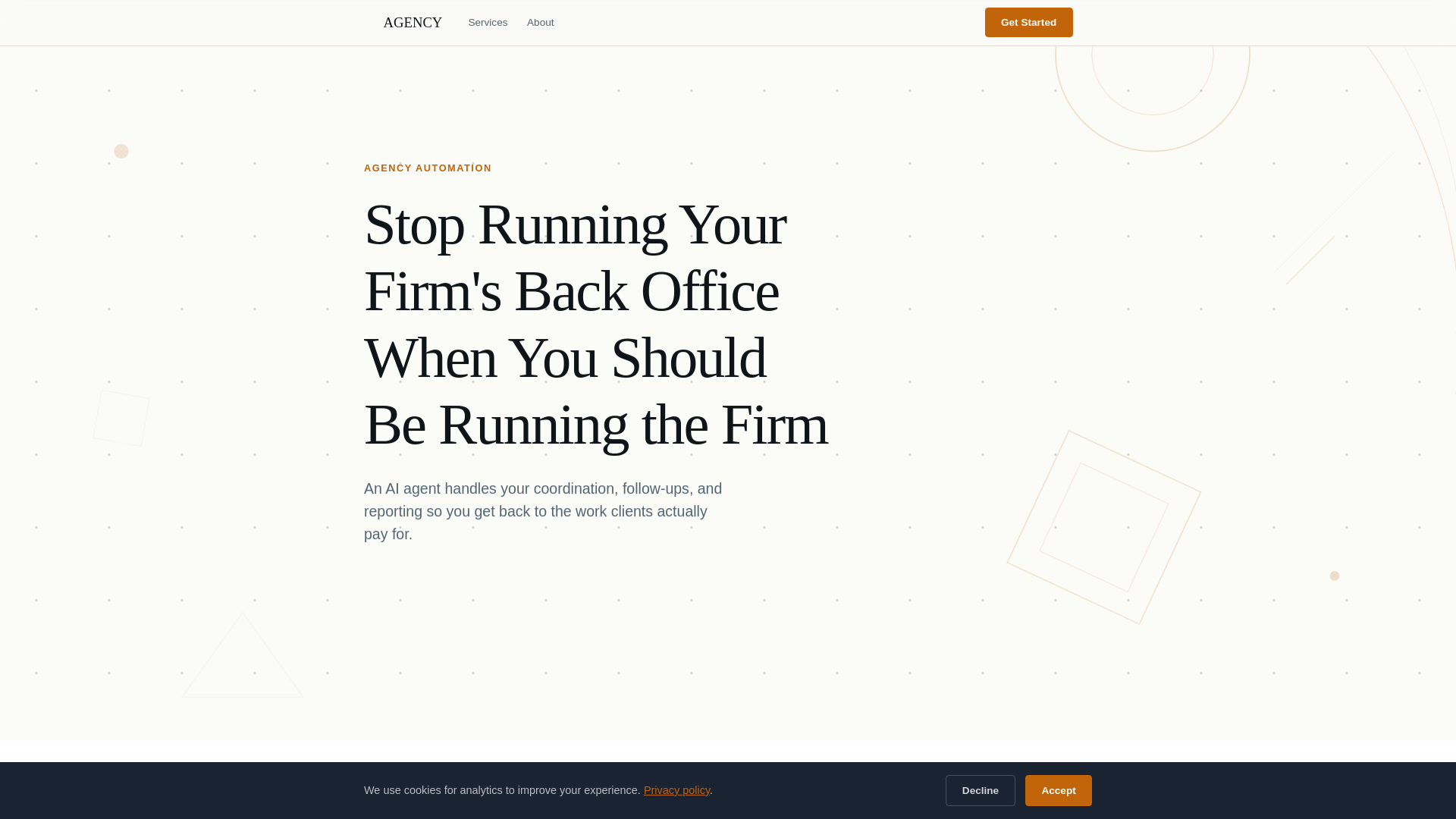 website screenshot of https://agencyloop.co/