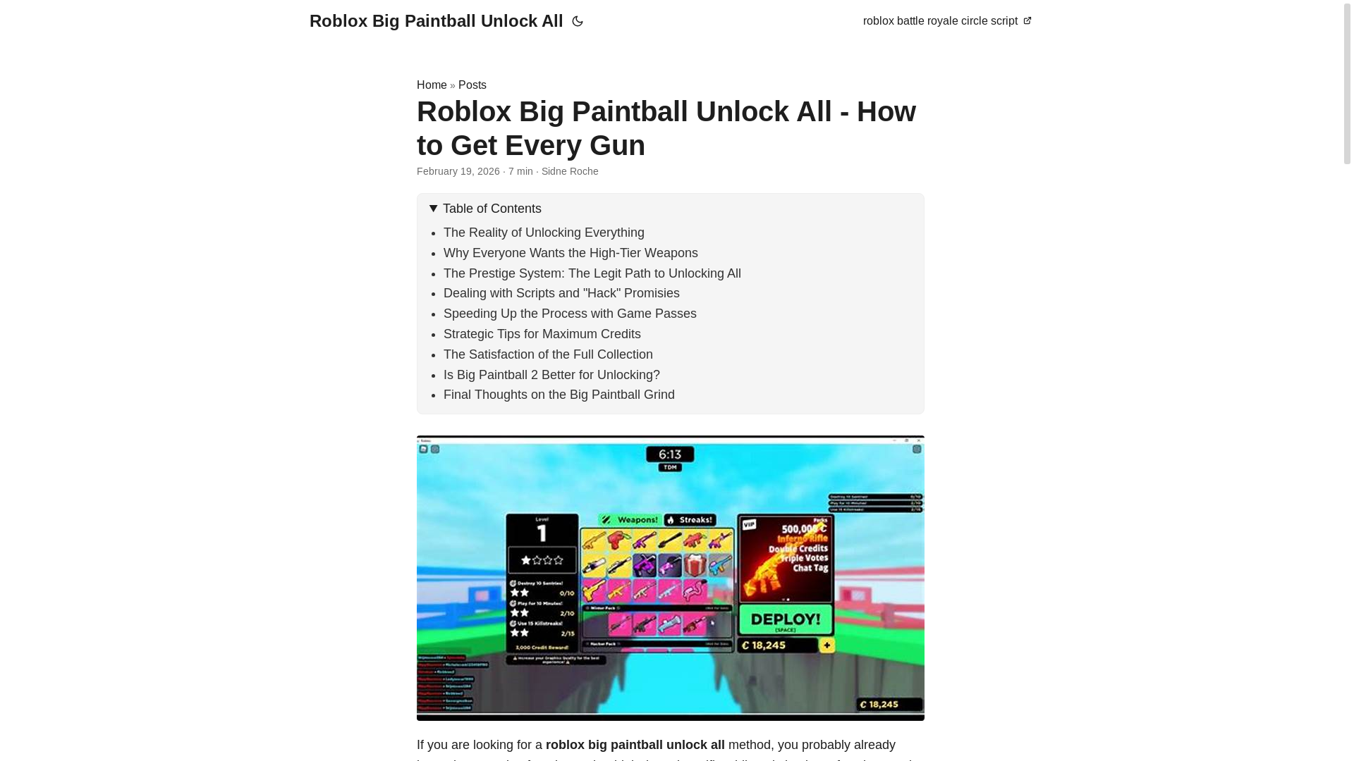 website screenshot of https://roblox-big-paintball-unlock-all.pages.dev/