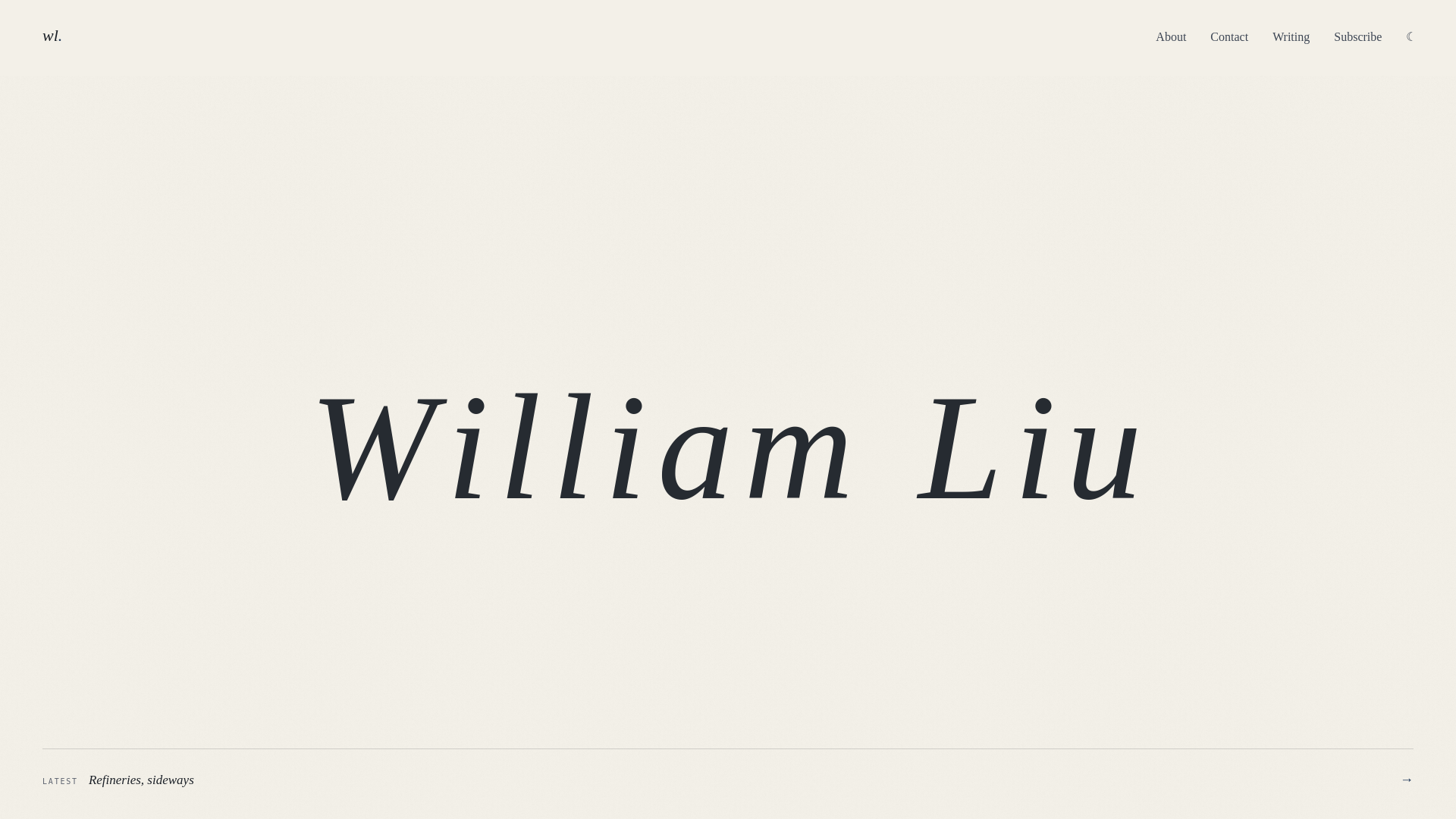 website screenshot of https://williamyliu-com.pages.dev/