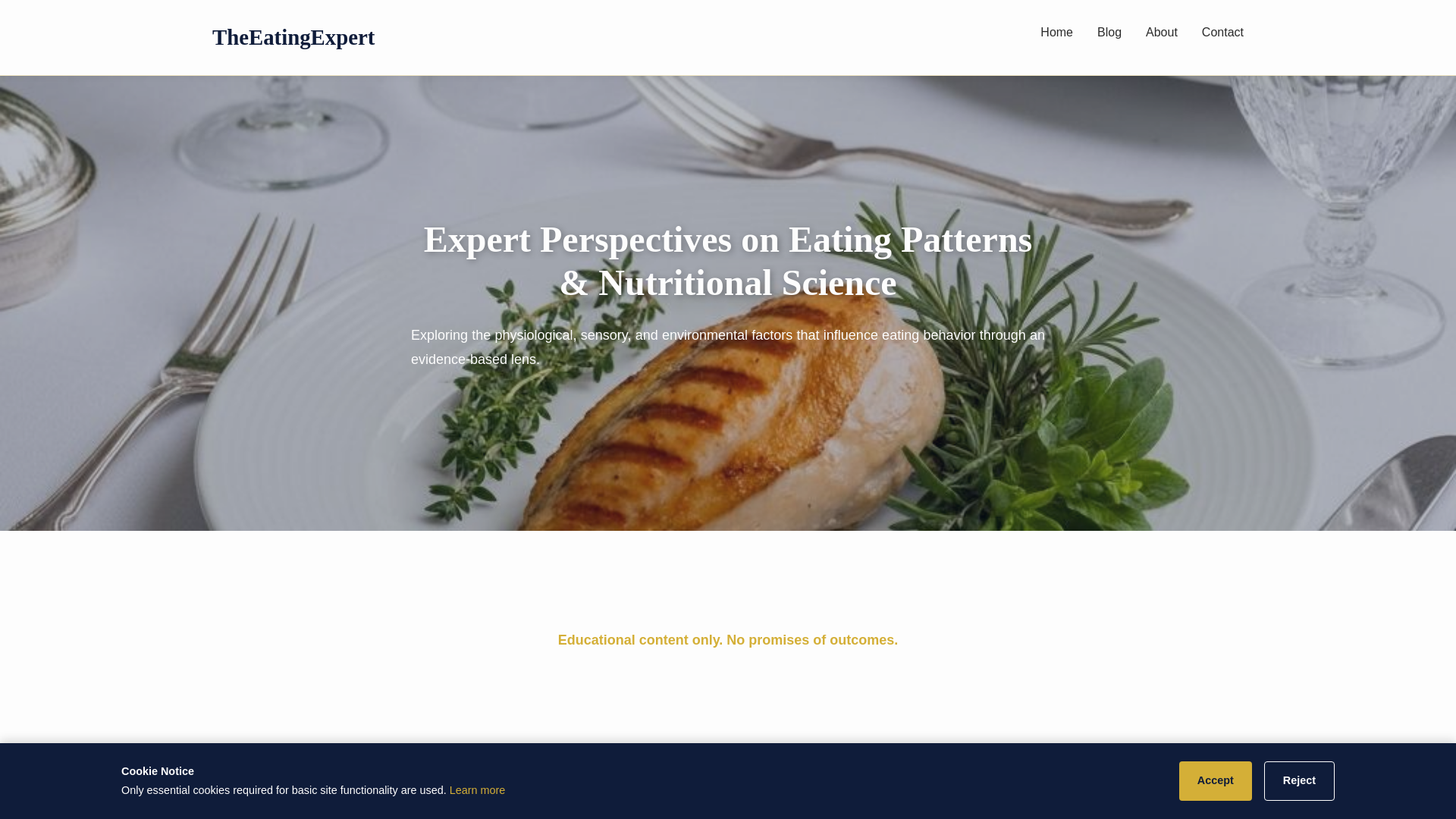 website screenshot of https://theeatingexpert.info/