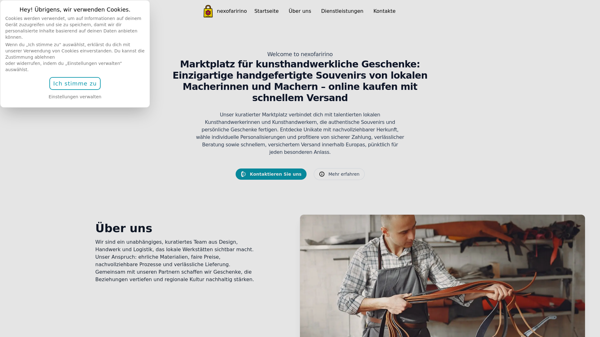 website screenshot of https://nexofaririno.click/