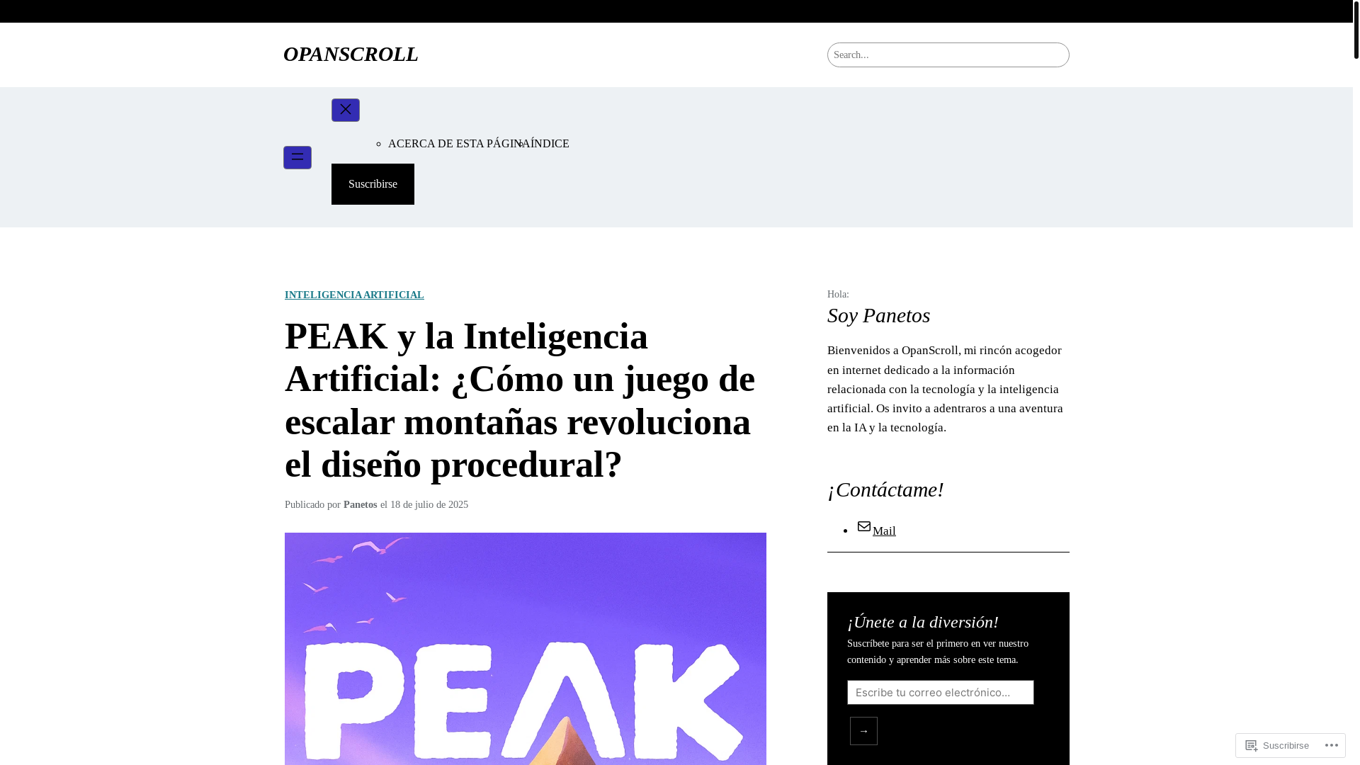 website screenshot of https://opanscroll.com/