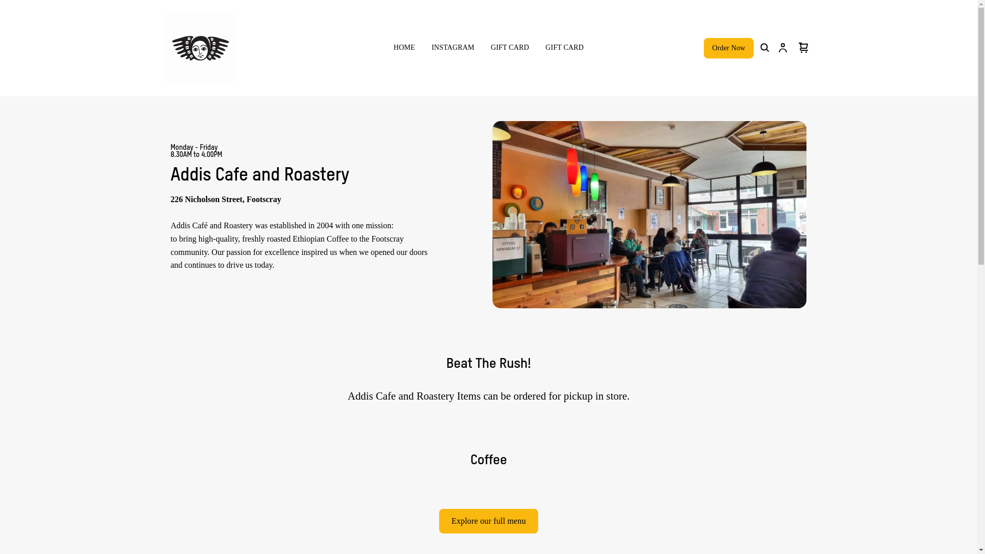 website screenshot of https://addiscafeandroastery.online/