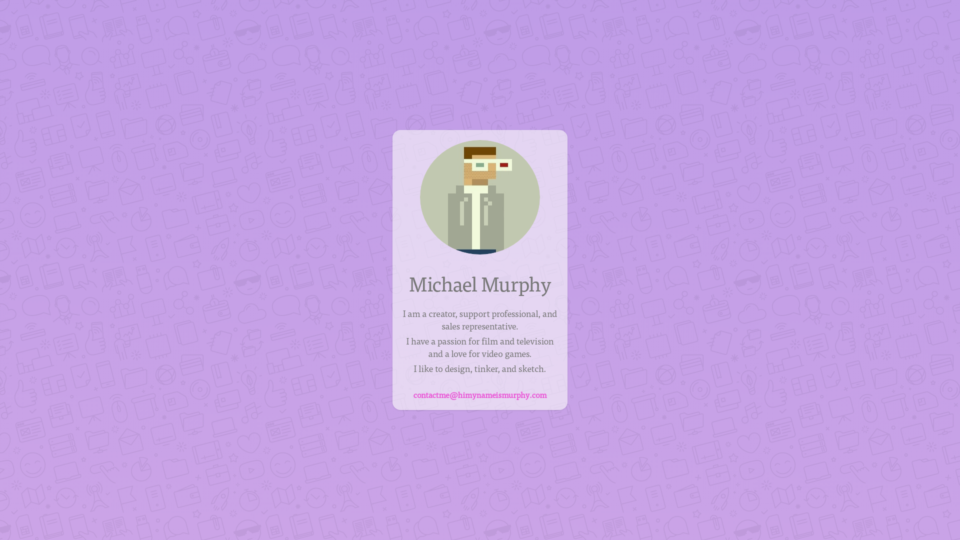 website screenshot of https://himynameismurphy.pages.dev/