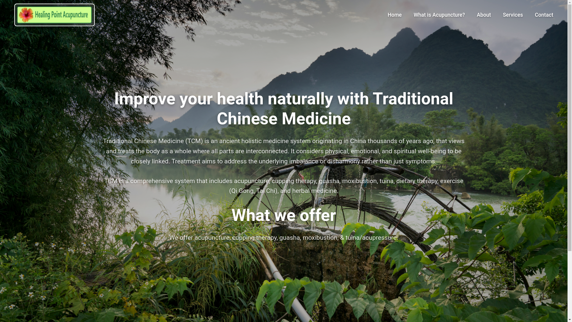 website screenshot of https://healing-point-acupuncture.pages.dev/