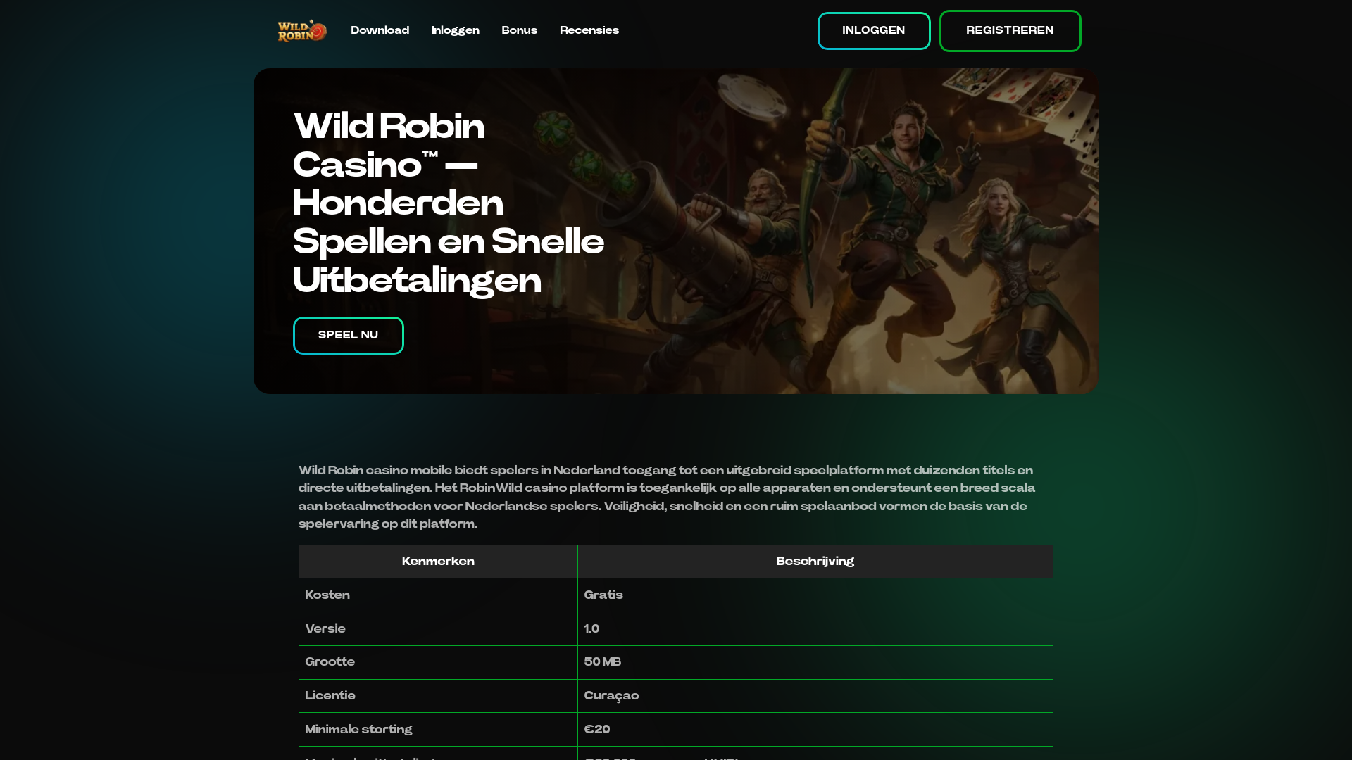 website screenshot of https://robinwildcasino-com.pages.dev/
