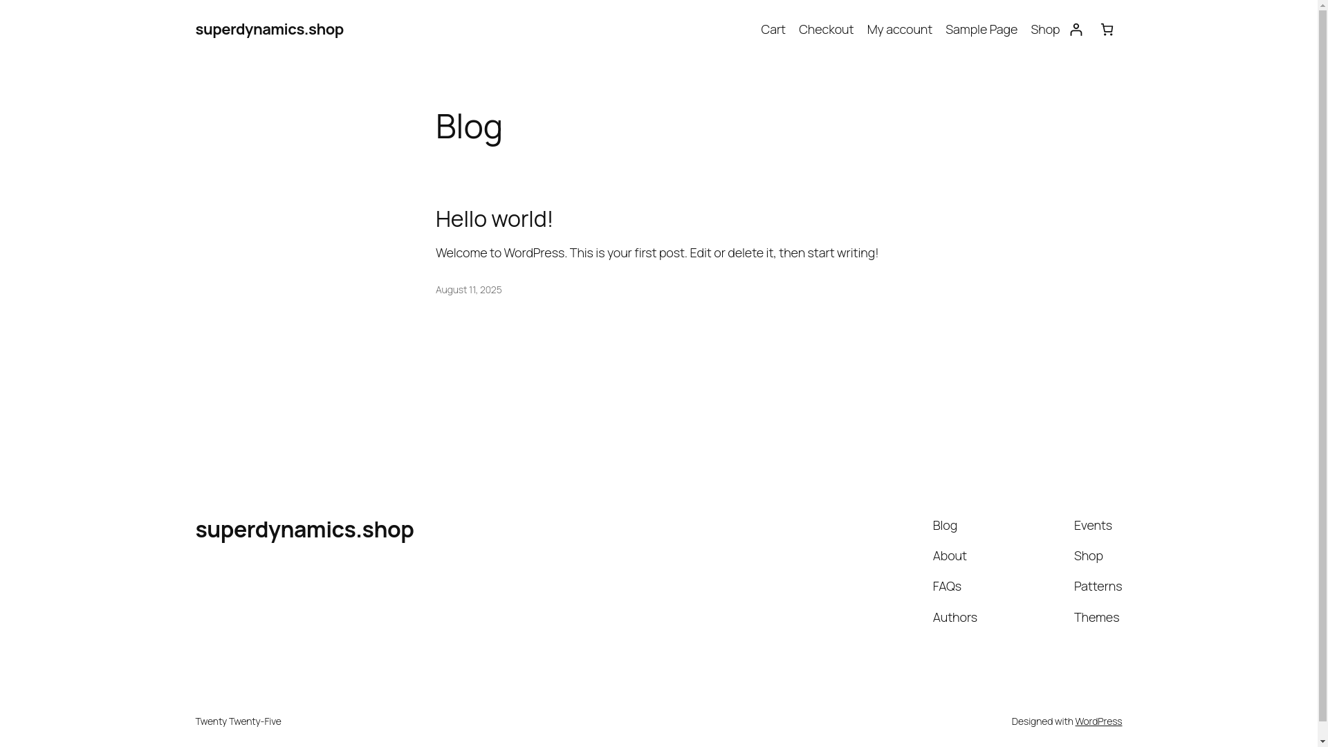 website screenshot of https://superdynamics.shop/
