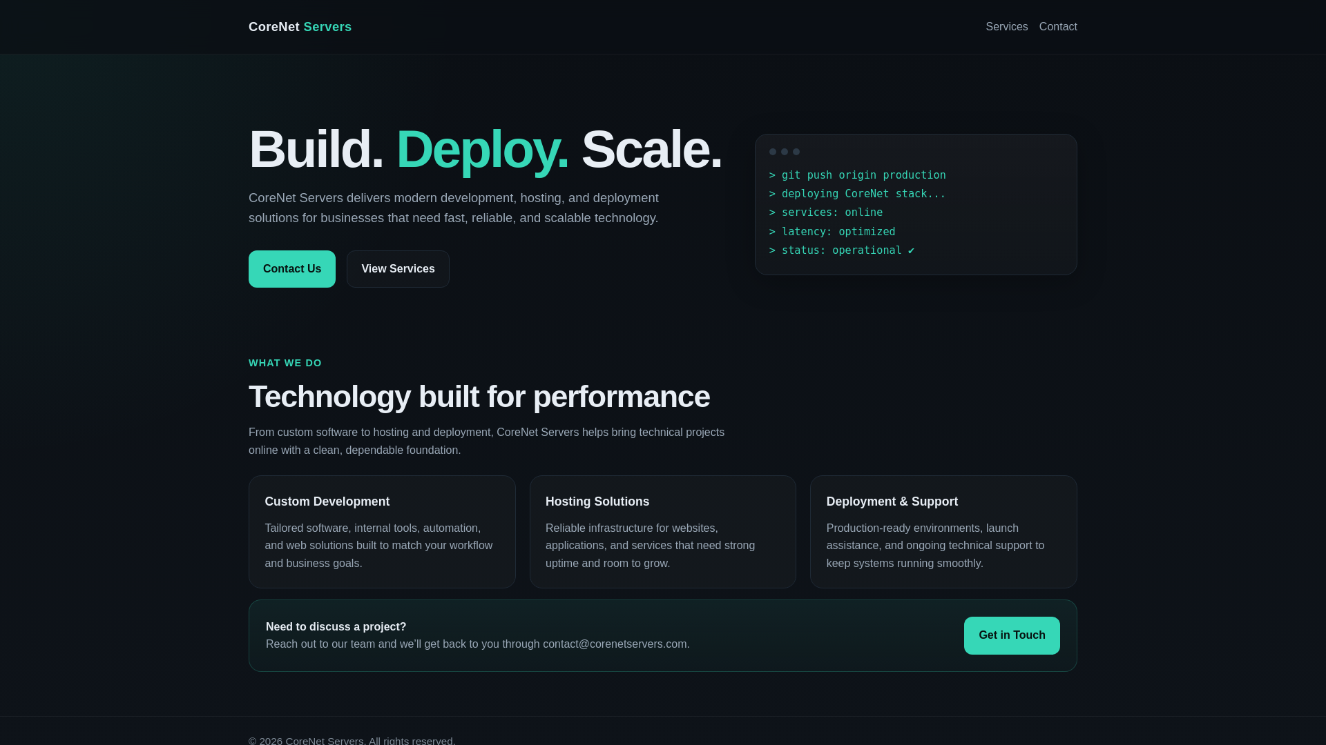 website screenshot of https://corenet-website.pages.dev/