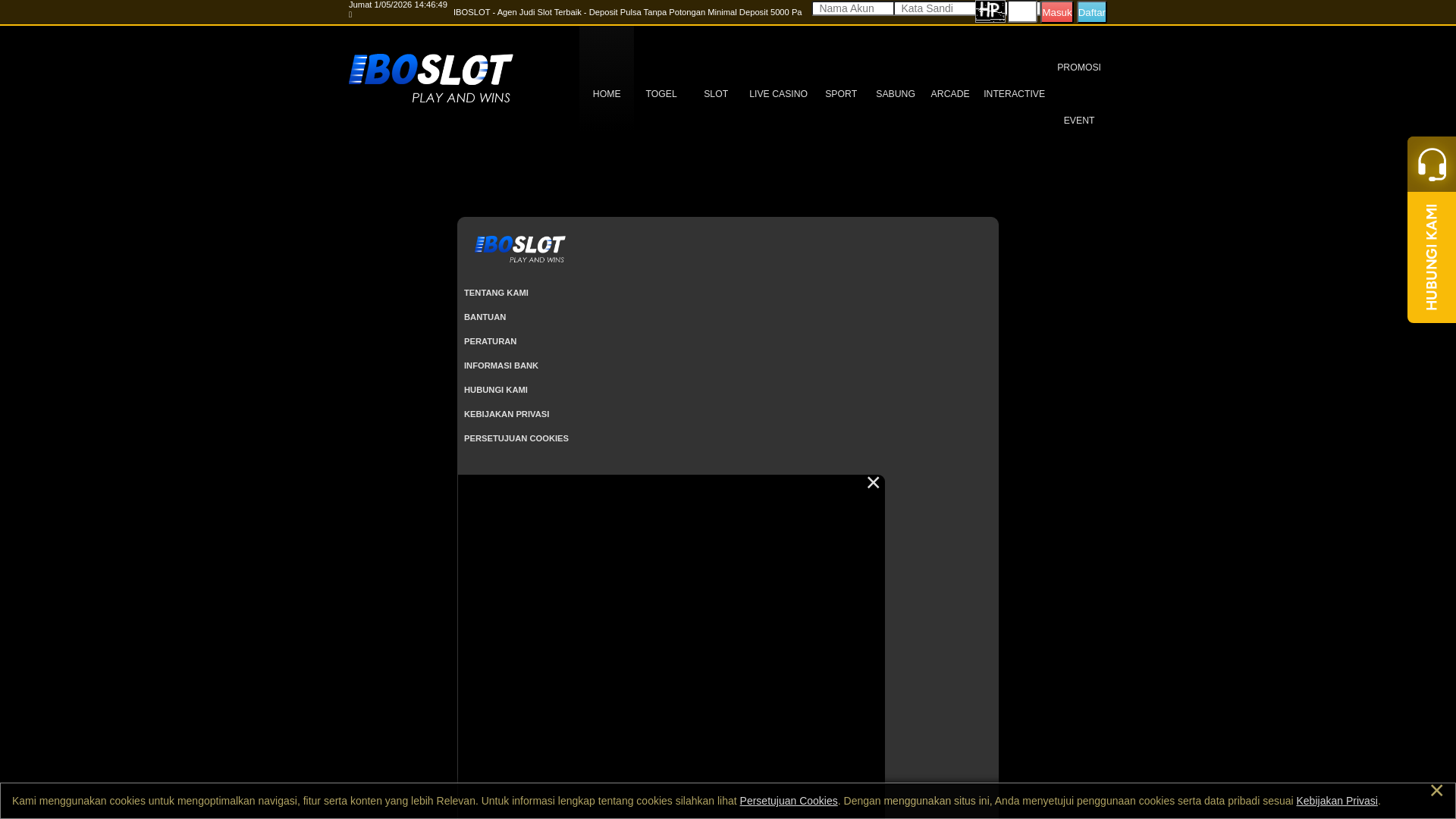 website screenshot of https://iboslotm2.xyz/