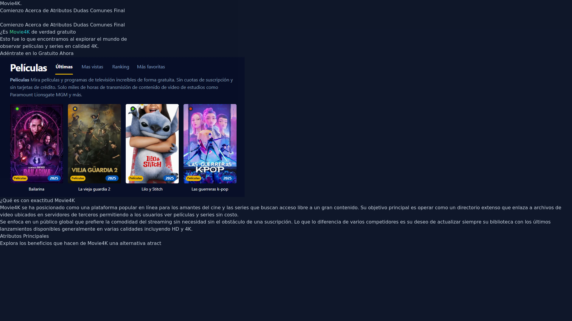 website screenshot of https://movie4k-3qad.pages.dev/