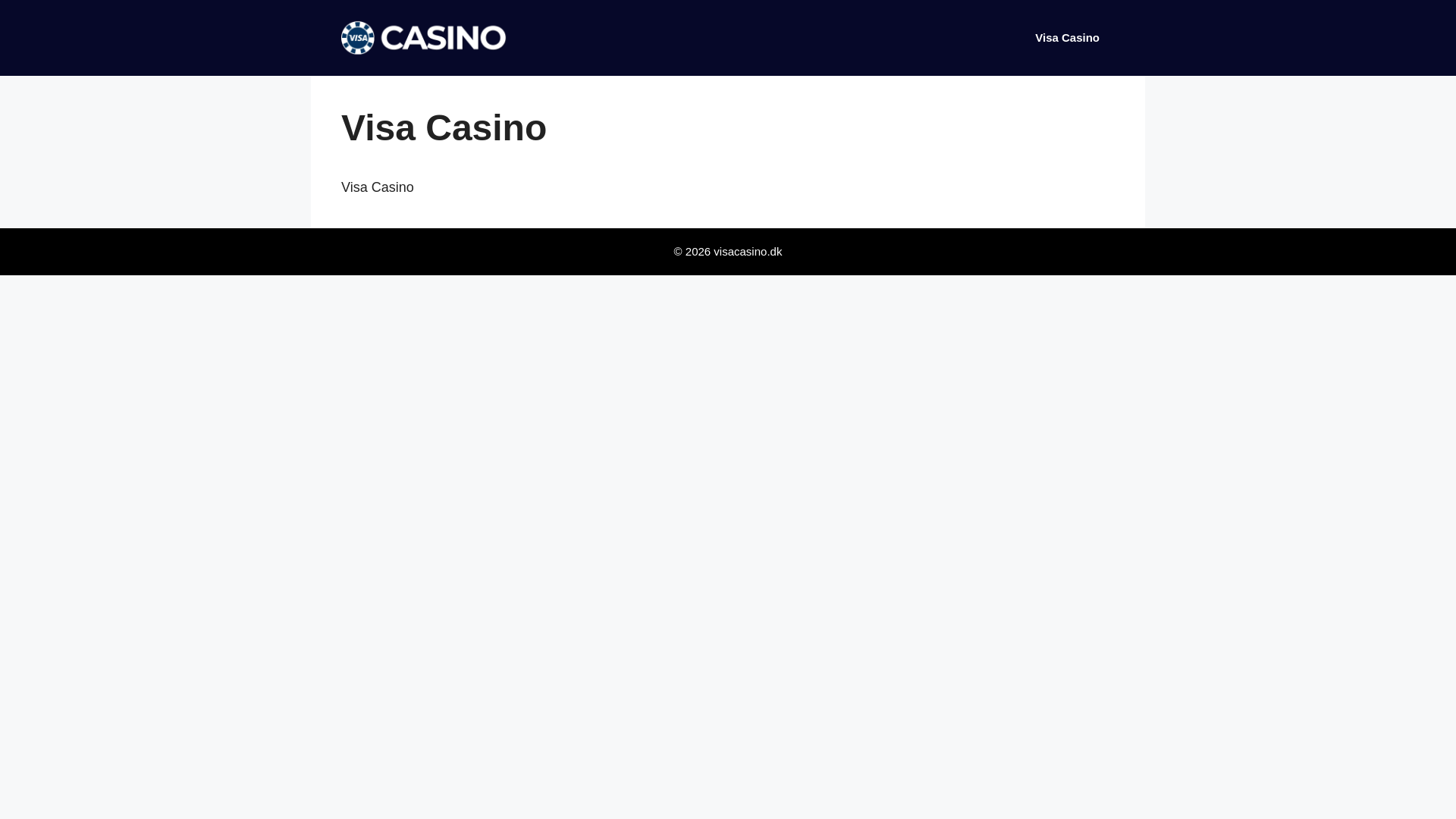 website screenshot of https://visacasino.dk/