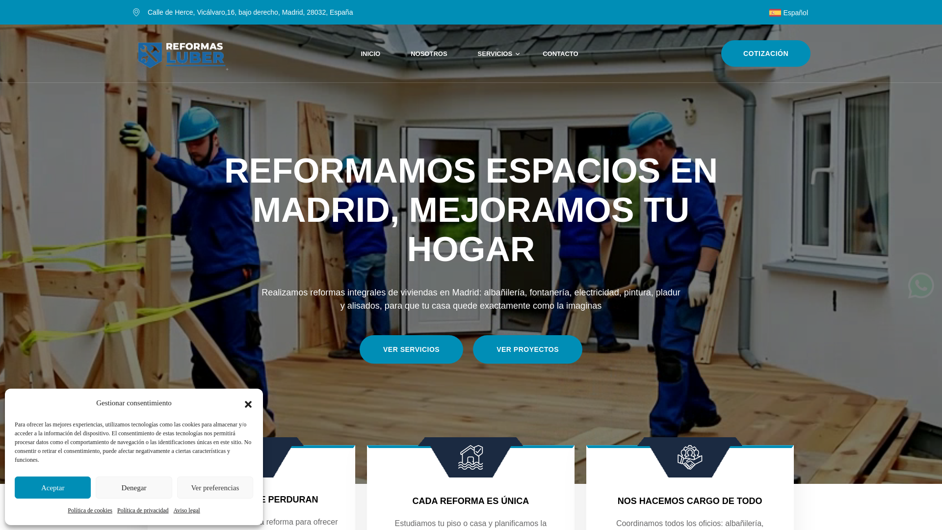 website screenshot of https://reformaschavez.com/