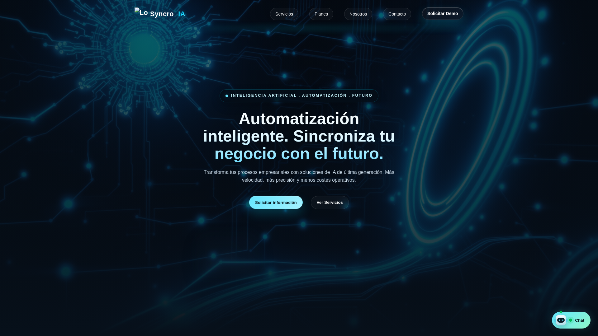 website screenshot of https://syncroia.es/