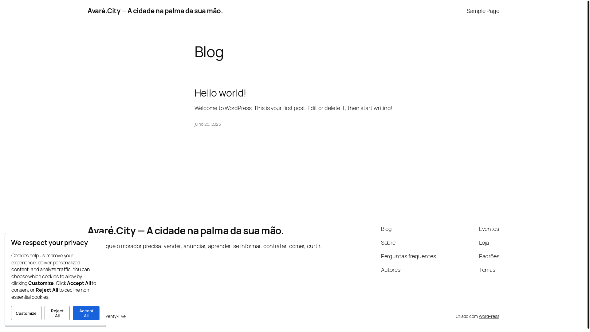 website screenshot of https://avare.city/