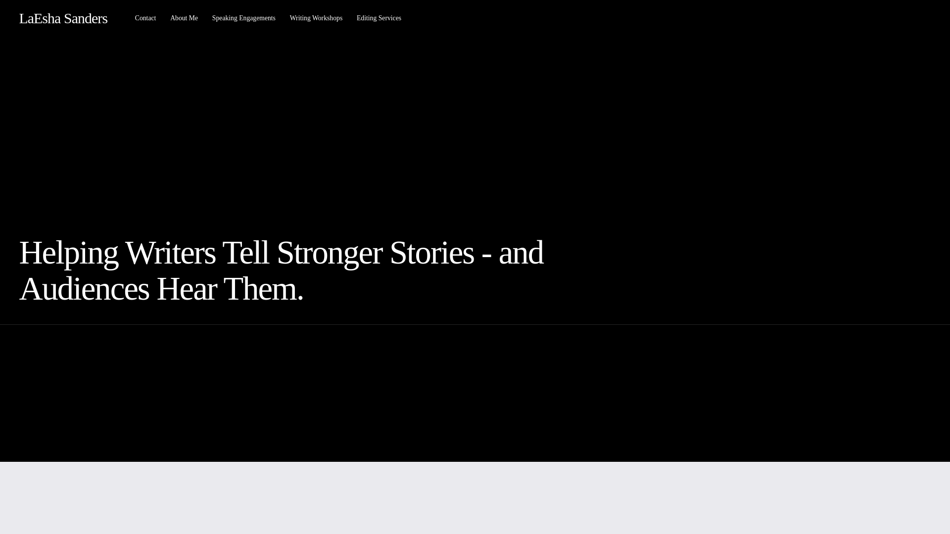 website screenshot of https://laeshasanders.com/