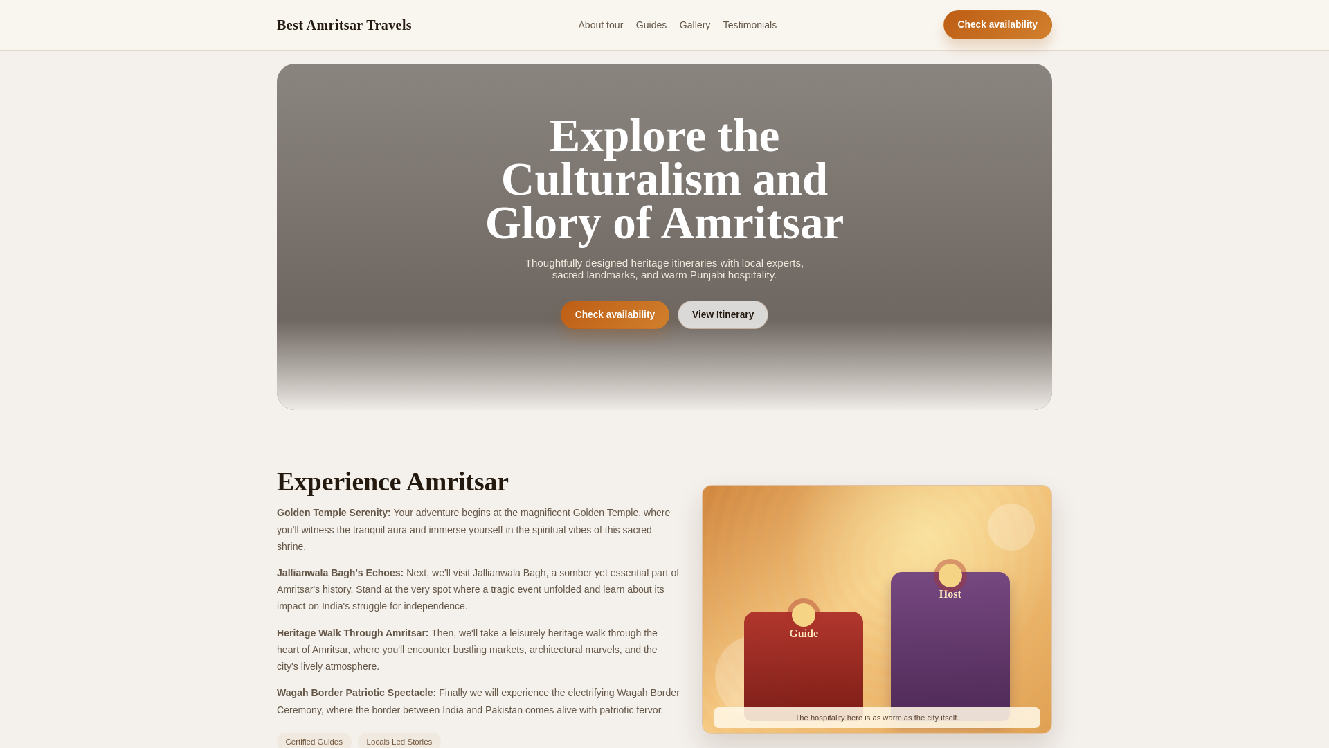 website screenshot of https://bestamritsartravels.pages.dev/