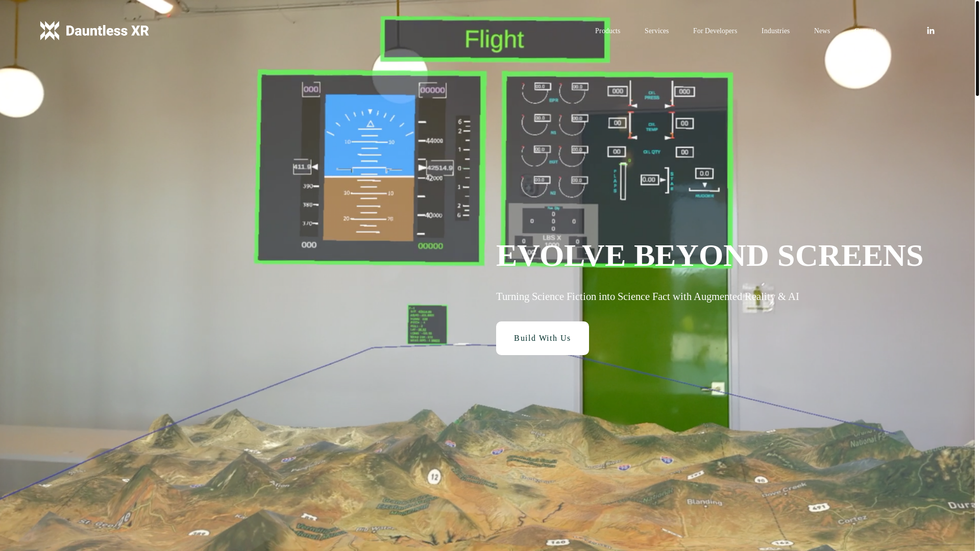 website screenshot of https://discoverdauntlessxr.com/