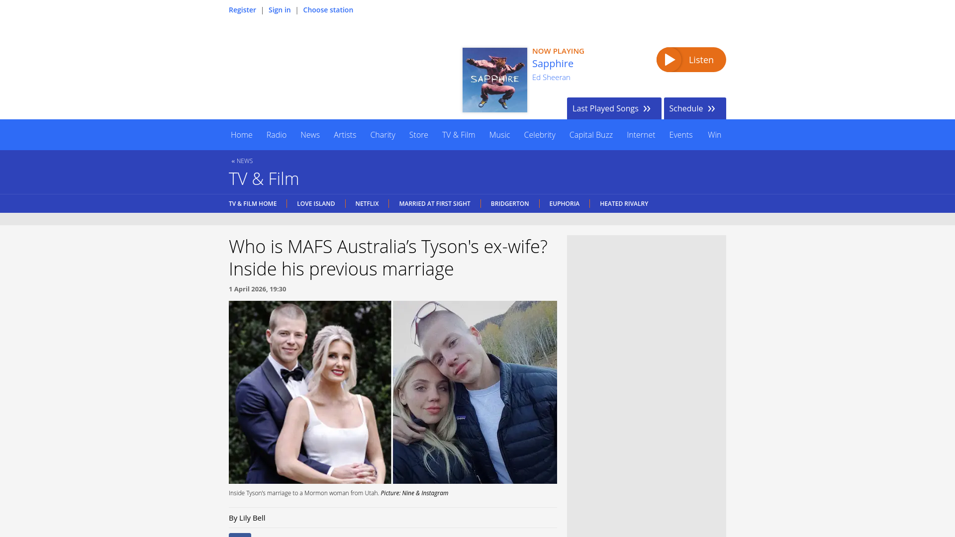 website screenshot of https://www.capitalfm.com/news/tv-film/married-at-first-sight/australia-mafs-tyson-gordon-ex-wife-mormon-divorce/