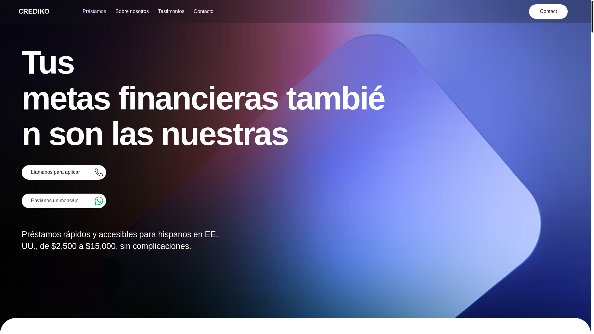 website screenshot of https://credikous.com/