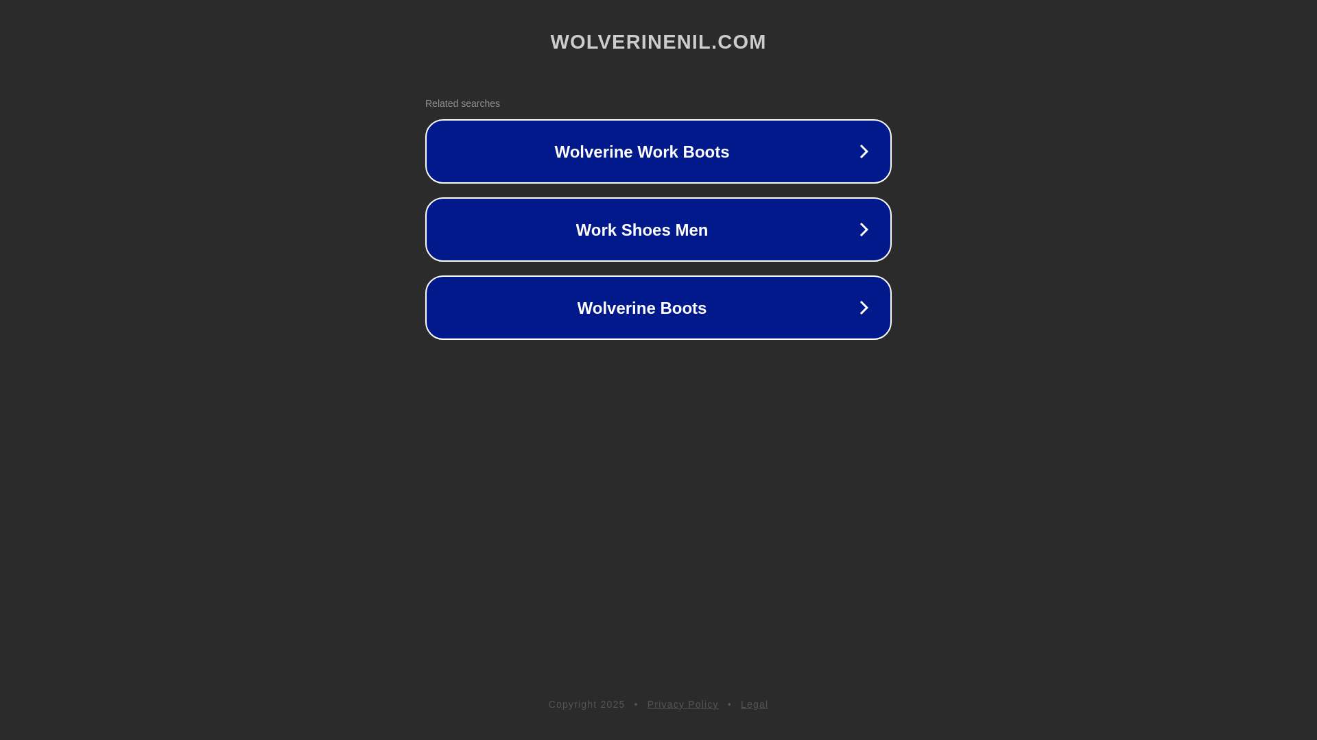 website screenshot of https://wolverinenil.com/