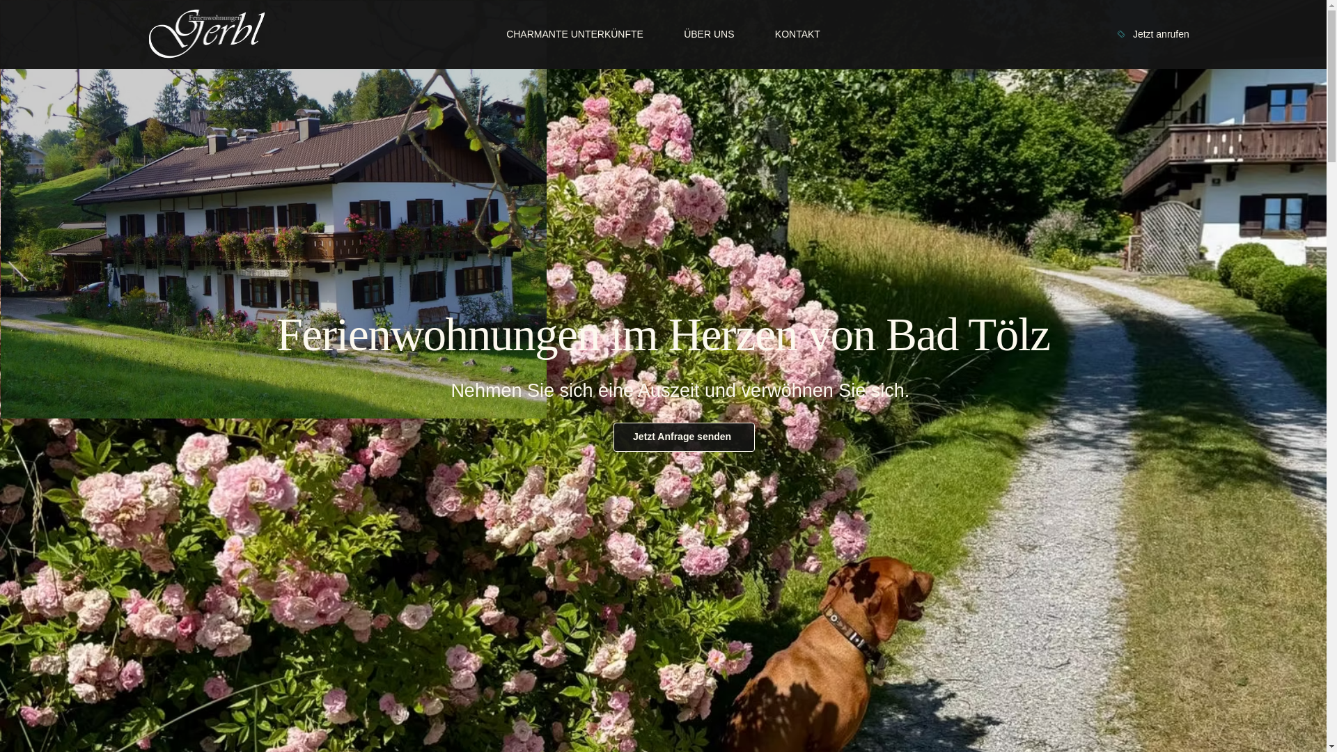 website screenshot of https://ferienwohungen-gerbl.de/