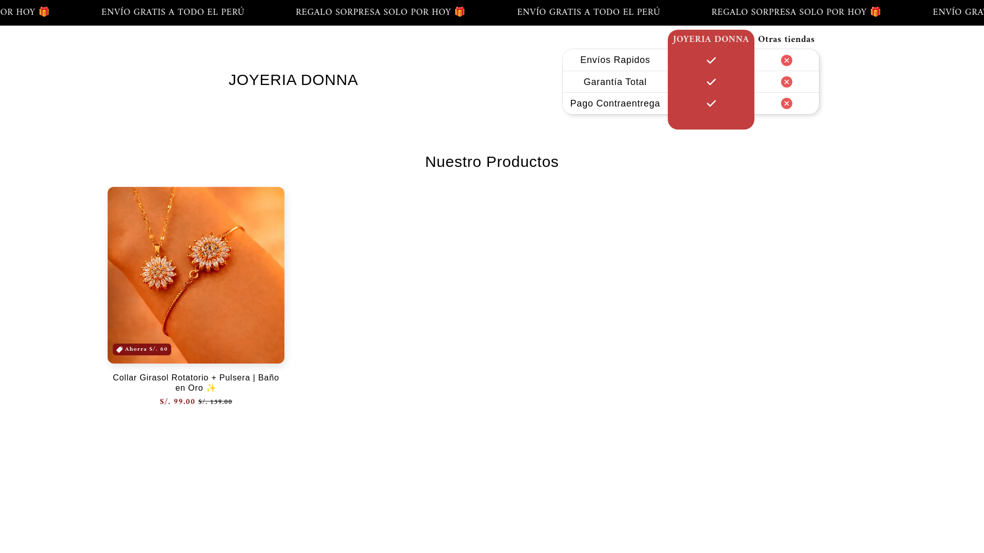 website screenshot of https://joyeriadonna.com/