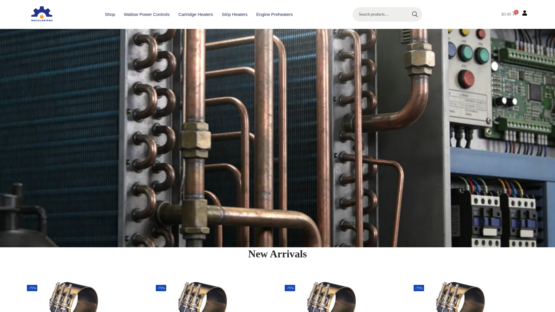 website screenshot of https://induscartpro.com/