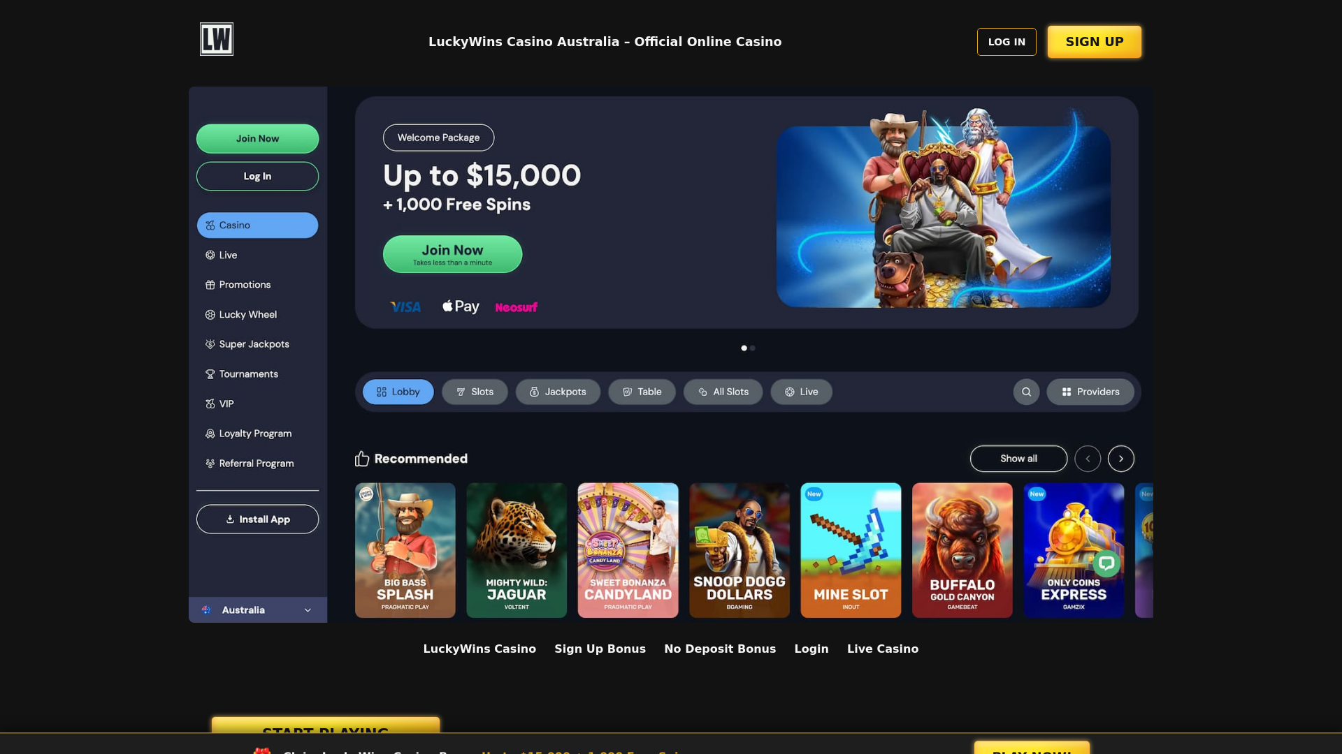website screenshot of https://au-luckywinscasino-com.pages.dev/