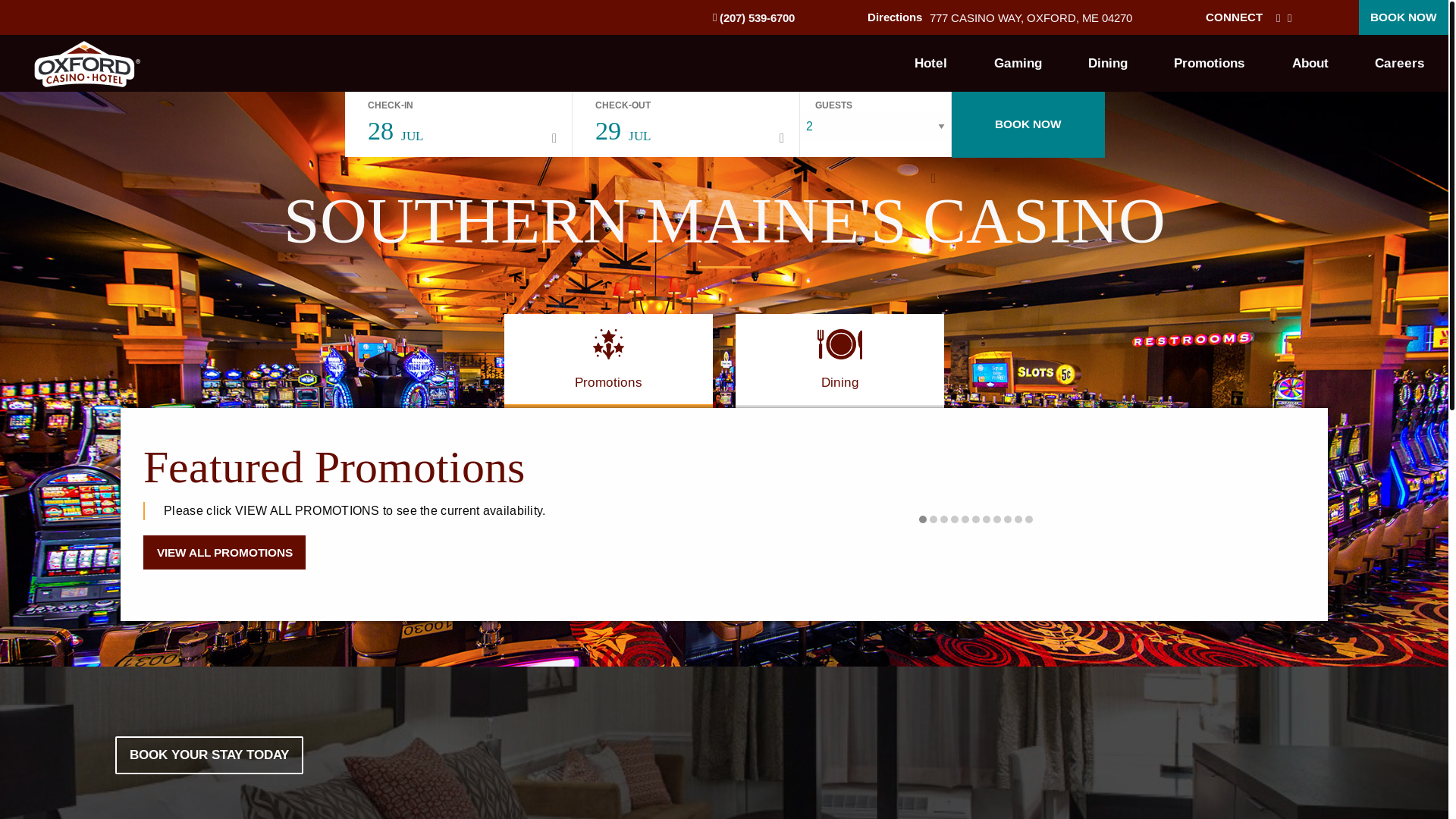website screenshot of https://oxfortcasino.com/