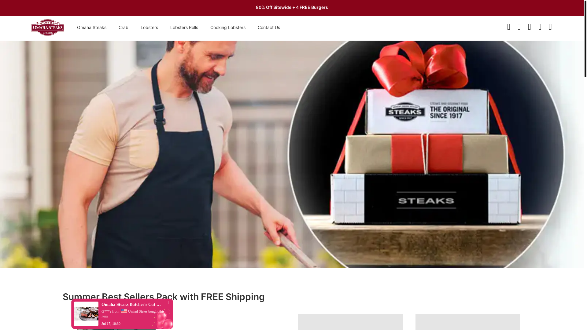 website screenshot of https://omahastearksslae.com/