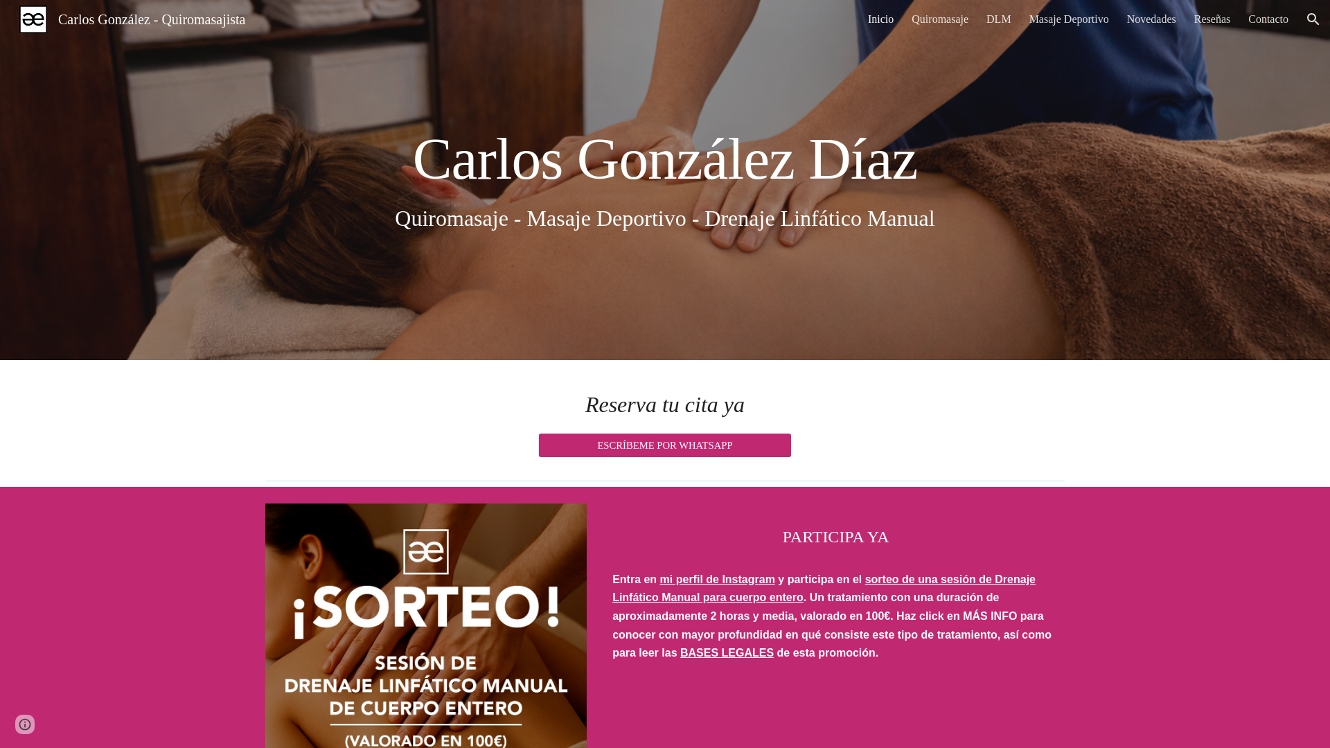 website screenshot of https://carlosgonzalezmasaje.com/