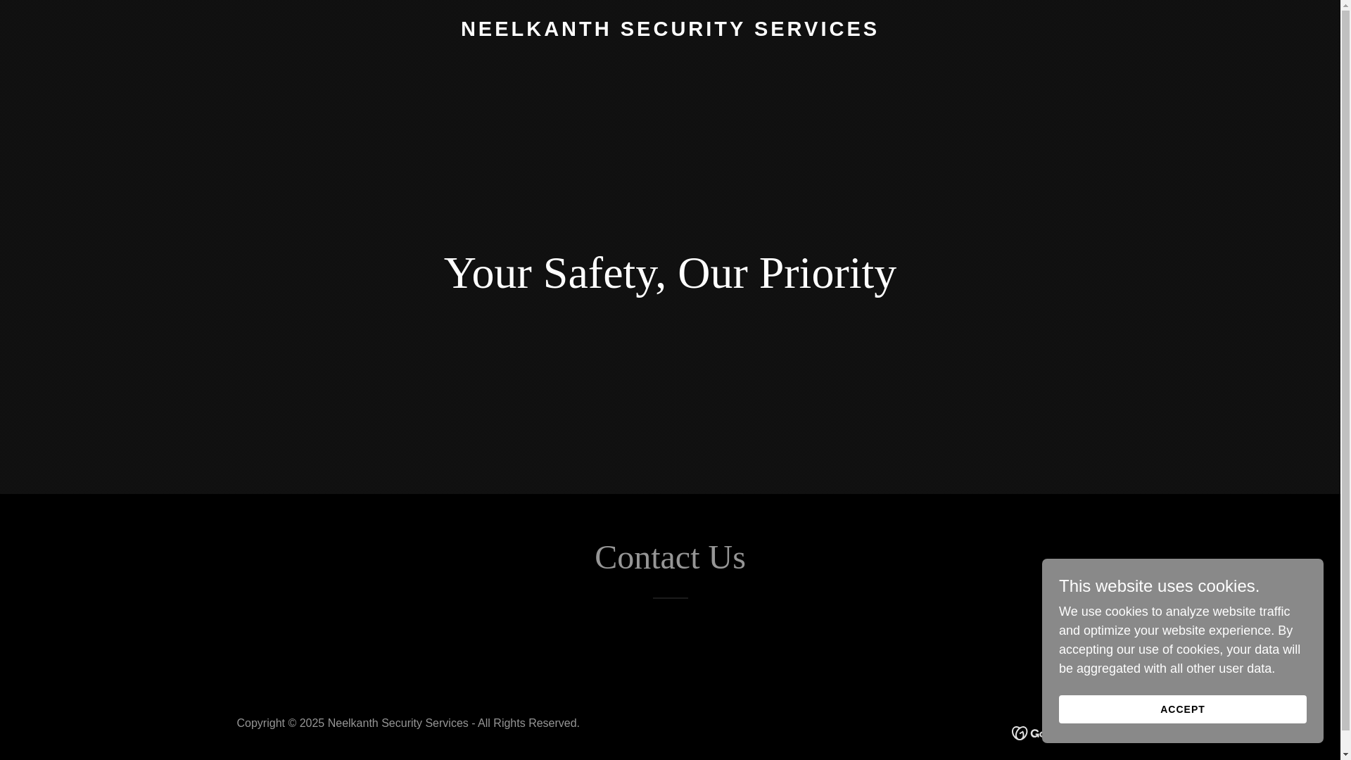 website screenshot of https://neelkanthsecurityservices.in/