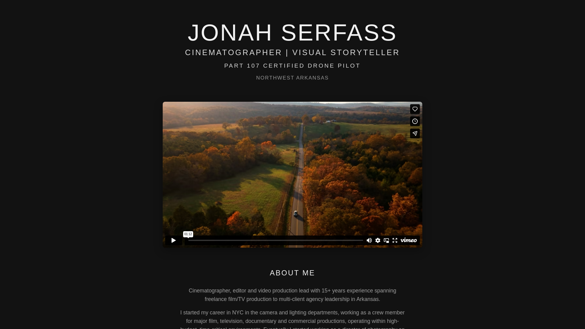 website screenshot of https://jonahserfass.com/
