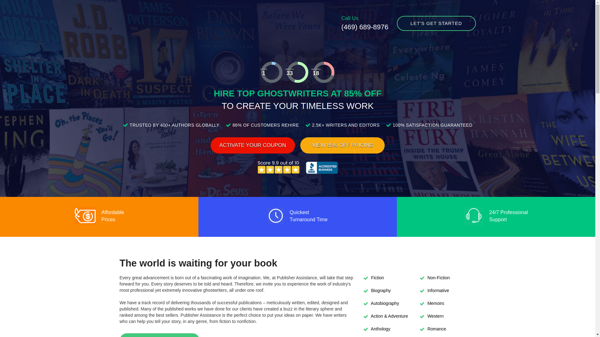 website screenshot of https://publisherassistance.com/