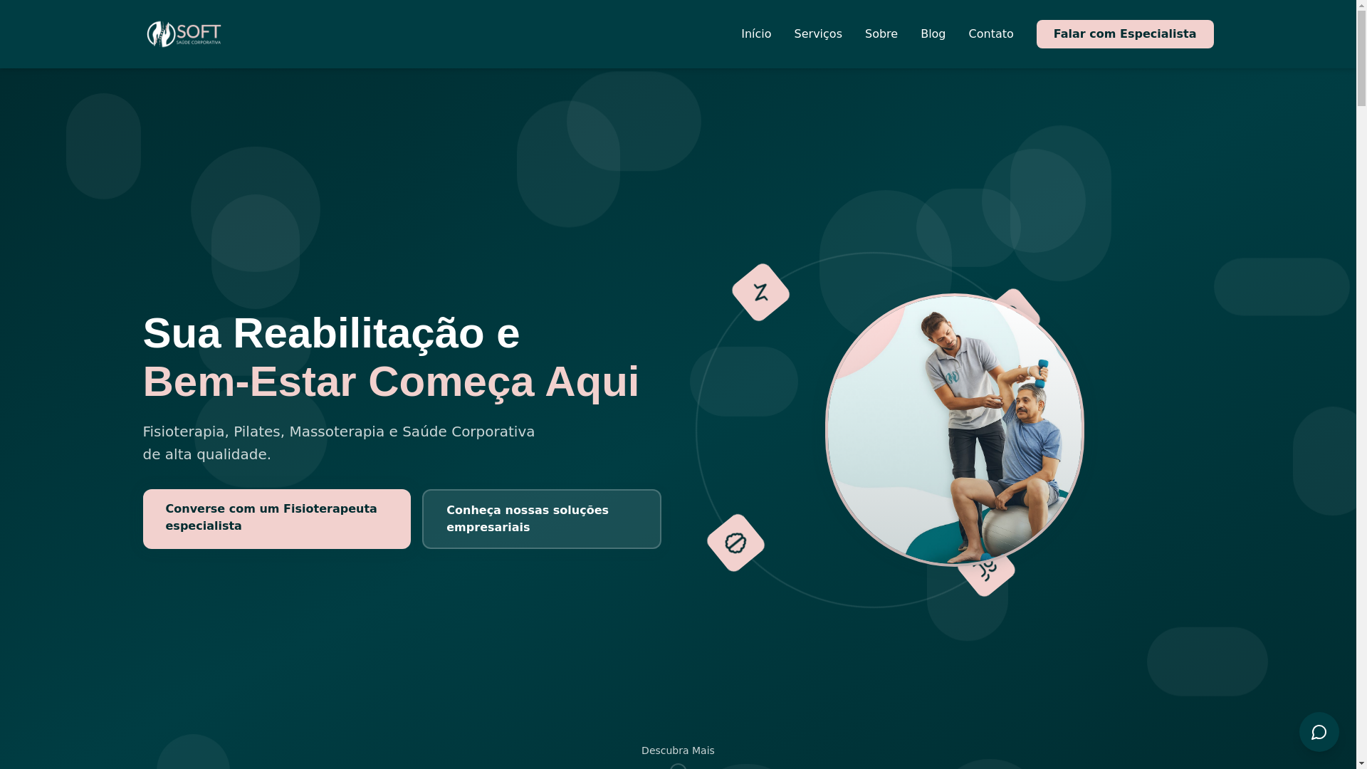 website screenshot of https://softsaudecorporativa.com.br/