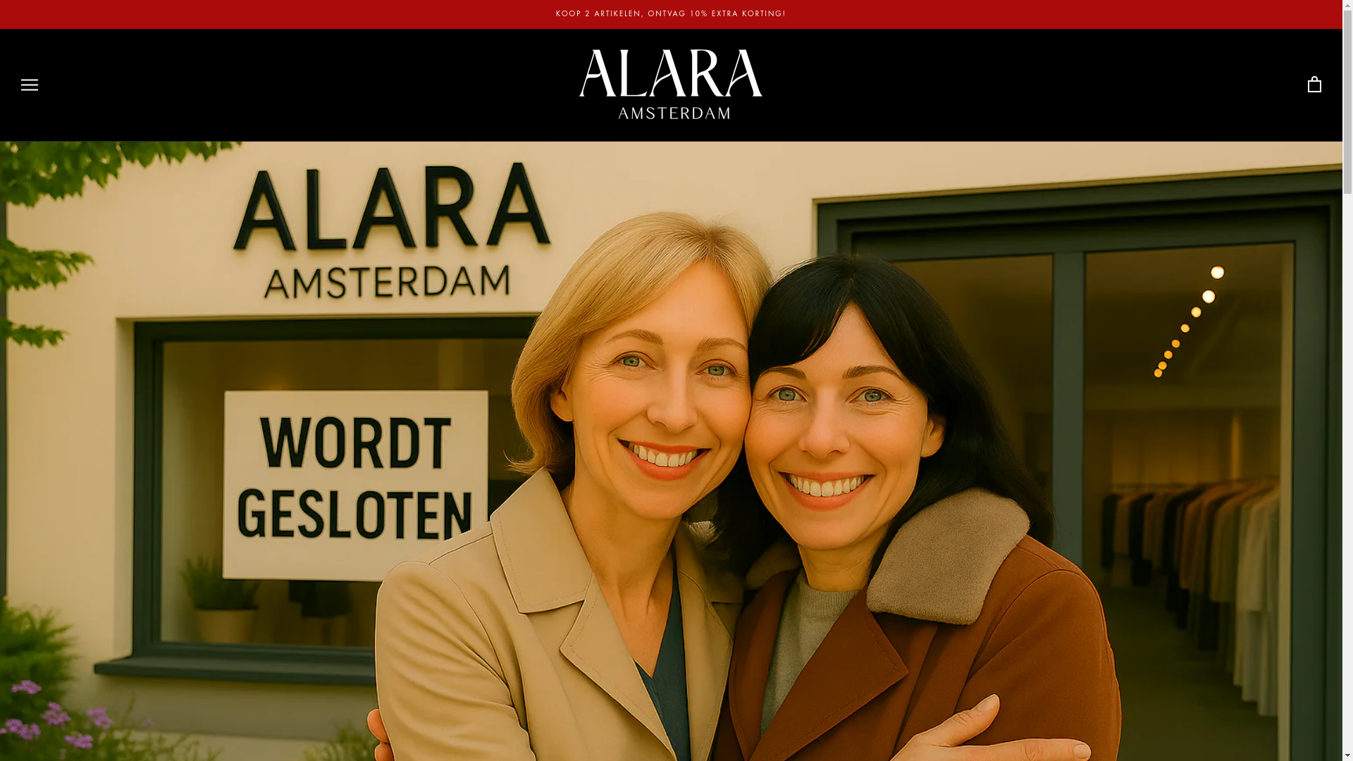 website screenshot of https://alara-amsterdam.nl/
