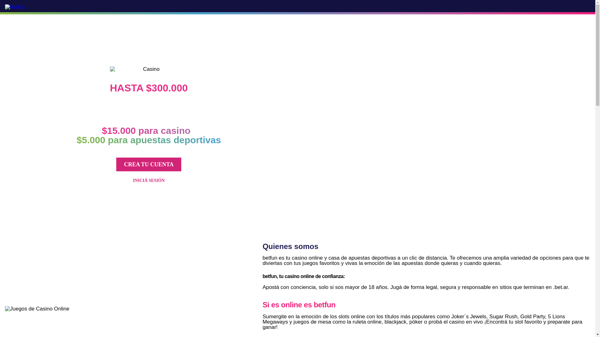 website screenshot of https://landing-betfun.pages.dev/