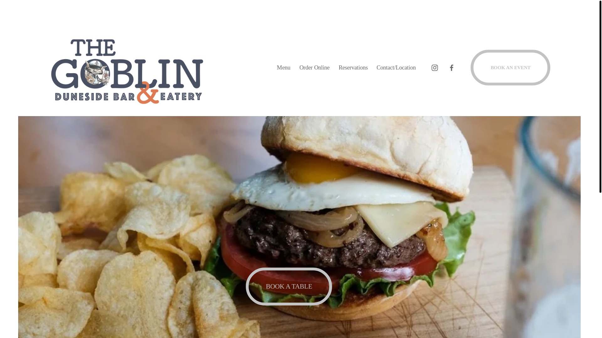 website screenshot of https://thegoblindunesidebarandeatery.com/