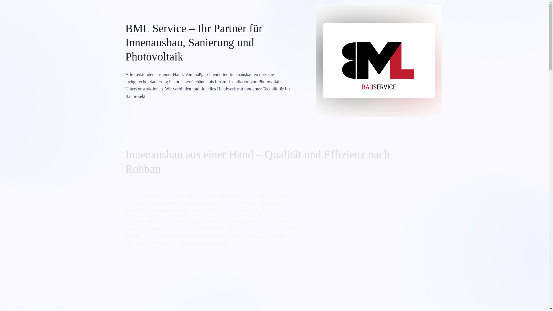 website screenshot of https://bml-service.de/