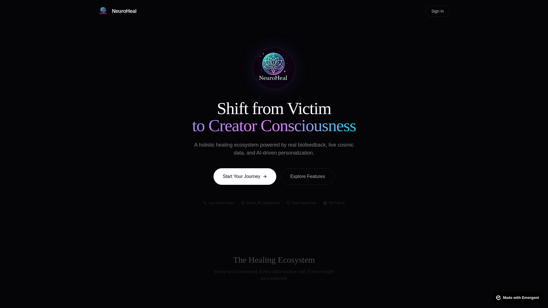 website screenshot of https://neurohealhaven.com/