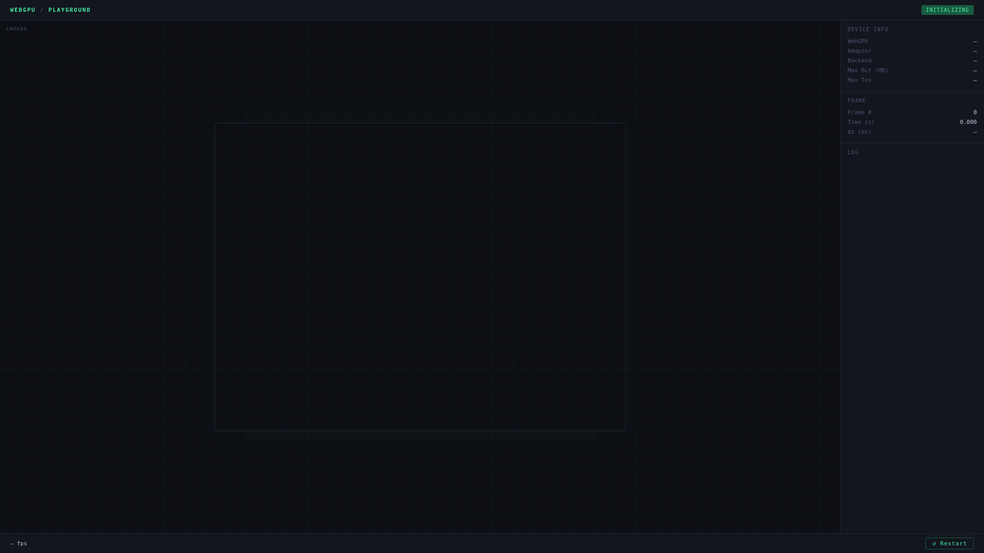 website screenshot of https://webgpu-playground-6co.pages.dev/