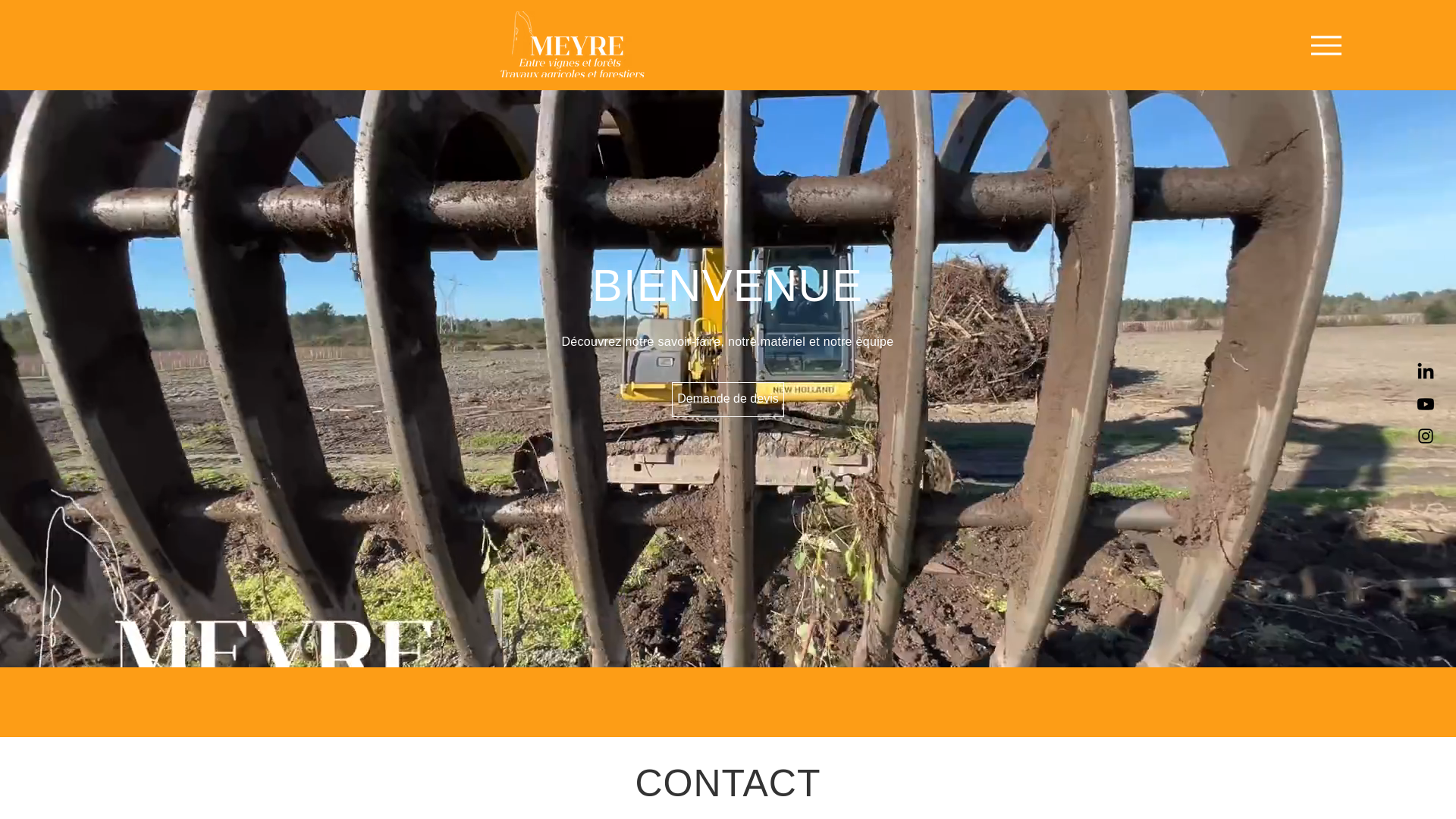 website screenshot of https://meyre-travaux-agricoles.com