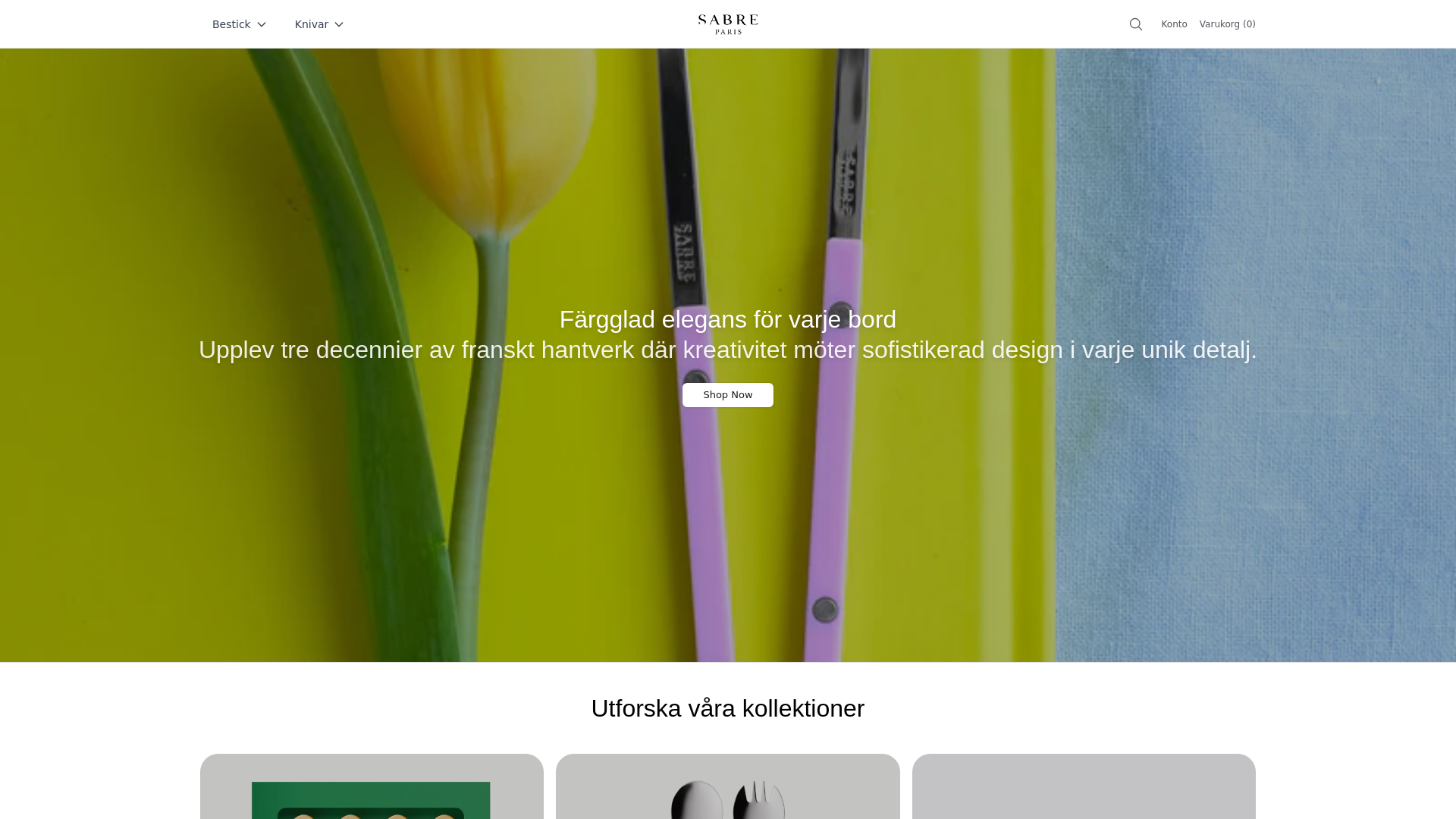 website screenshot of https://sabreparishq.shop/
